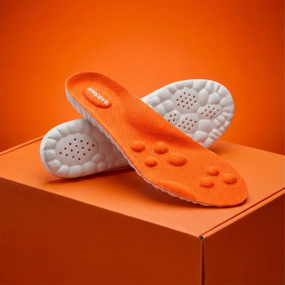 Stepprs Cloud Comfort Replacement Insoles Orange Shock Absorbing Shoe Inserts